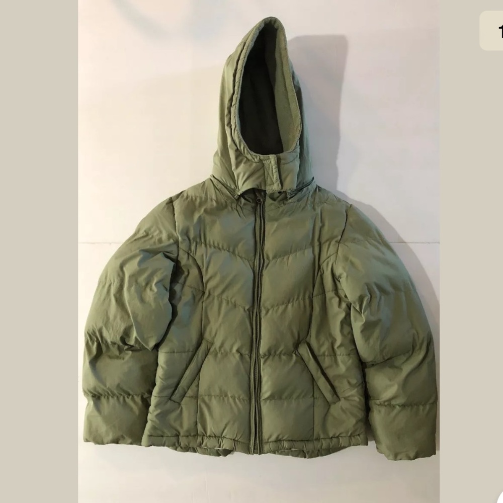 Athletic Works Girls Green Puffer Jacket Size 7/8